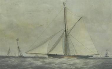 The Cutter Yacht Arrow (100 Tons) in the Match for Prince Alberts Cup, August 15th 1854