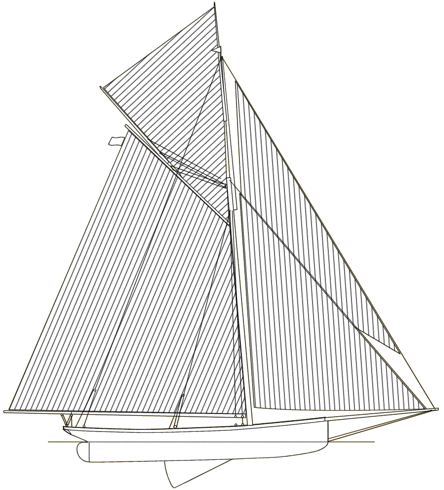 Sail plan of Mischief