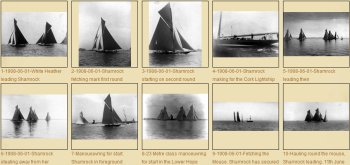 Photos of Shamrock, challenger of America's Cup 1899