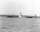1354-Yachts viewing the race. August 1908.