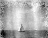 1432-Shamrock - running before the wind. August 1899.