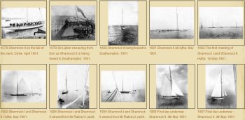 Photos of Shamrock II, challenger of the America's Cup in 1901