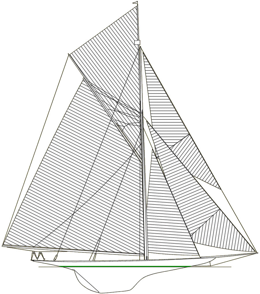 Sail plan of Shamrock III