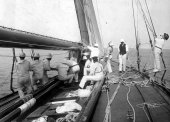 188-Crew at work, Shamrock IV. (Deckview) 1920.
