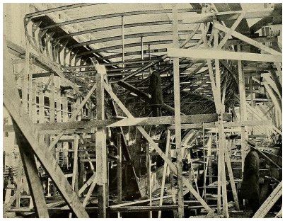 Stern view showing construction of Enterprise