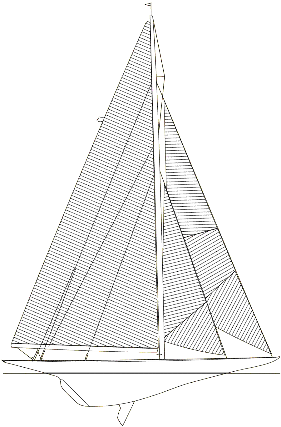 RAINBOW: Sail plan