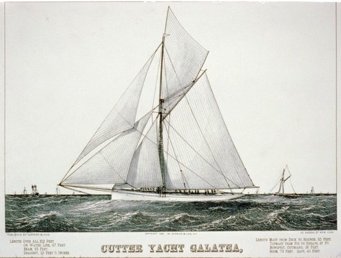 Cutter yacht Galatea: Modelled by J. Beavor Webb. Owned by Lieut. Henn, R.N.