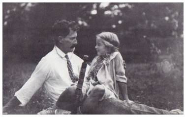 Tasha Tudor and her father, William Starling Burgess. From the book, "Drawn from New England." 