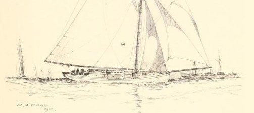 Mischief drawing by W. G. Wood - The Lawson history of America's Cup