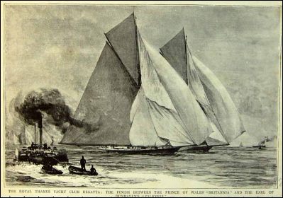 Royal Thames Yacht Club Regatta Finish Britannia Valkyrie 1893