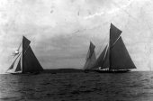 13-Royal St. George Yacht Club, 20th June 1908. Manoeuvring for the start.