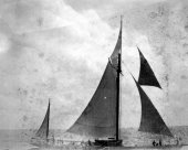 Shamrock under full sail. August 1899.