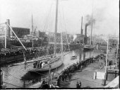 245-Yachts awaiting measurement on the Erie Basin. 1901.