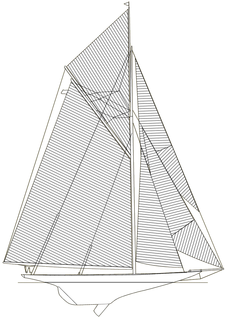 Sail plan of Resolute