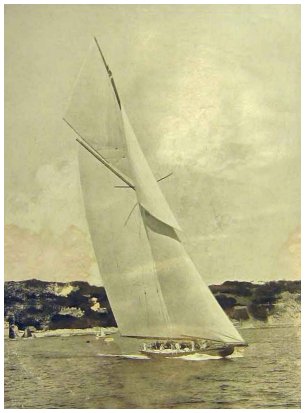 THE GRAPHIC July 6, 1914 - Shamrock IV undergoing her trials in Torquay
